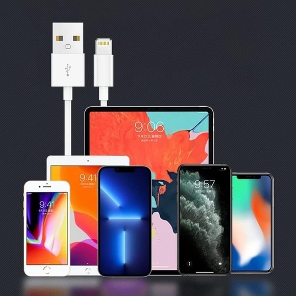 Lightning to USB Cable, 1m, Charging Compatible With iPhone/Apple/14/13/12/12 - Picture 5 of 7